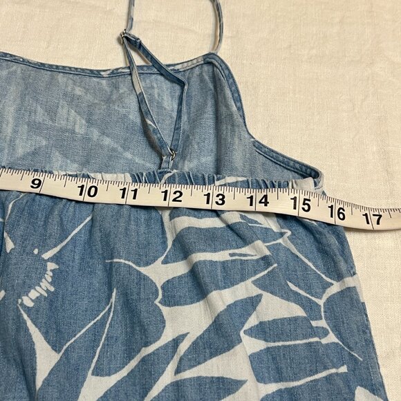 NWOT Gap Women's Maxi Dress Blue Denim Pullover Pockets Size Small - Picture 5 of 7